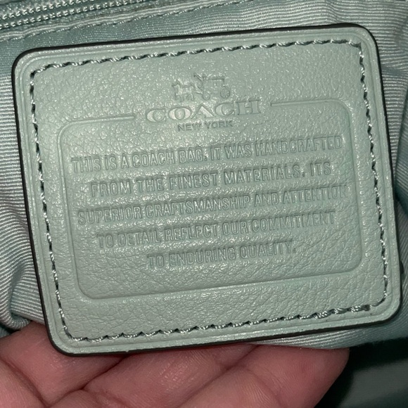Coach Mint Green Leather Handbag - Picture 8 of 11